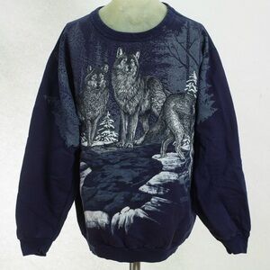 Majestic Wolves Navy Sweater